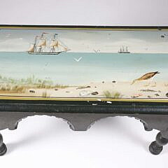 Ralph and Martha Cahoon Low Table with Painted Decoration of a Cape Cod Seascape