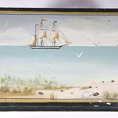 Ralph and Martha Cahoon Low Table with Painted Decoration of a Cape Cod Seascape