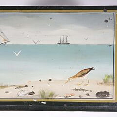 Ralph and Martha Cahoon Low Table with Painted Decoration of a Cape Cod Seascape