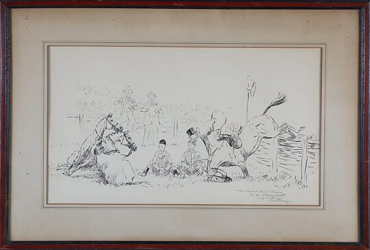 Paul Desmond Brown Pen and Ink Drawing "The Perfect Team"