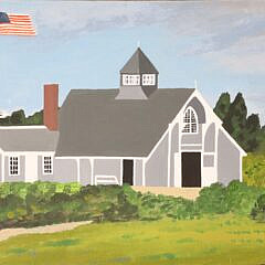 Maggie Meredith Oil on Canvas “Kitty Cat at the Life Saving Museum”