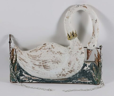Antique Wooden Swan Trade Sign