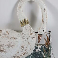 Antique Folk Art Painted Swan Trade Sign