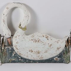 Antique Folk Art Painted Swan Trade Sign