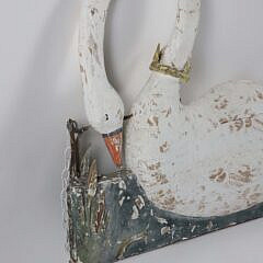 Antique Folk Art Painted Swan Trade Sign