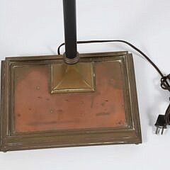 Vintage Patina Bronze Adjustable Floor Lamp with Hand Grip