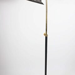 Vintage Patina Bronze Adjustable Floor Lamp with Hand Grip