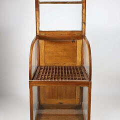 Oak Dome Top Cane Rack Display Showcase