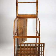 Oak Dome Top Cane Rack Display Showcase