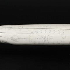 19th Century Scrimshaw Walrus Tusk, Engraved on Both Sides