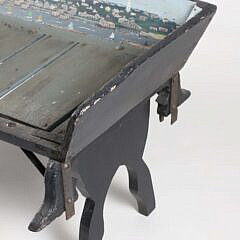 Gerry Scheide “Nantucket Harbor View” Decorated Antique Buggy Bench
