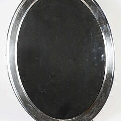 Large Theodore B. Starr Oval Engraved Sterling Silver Mirror