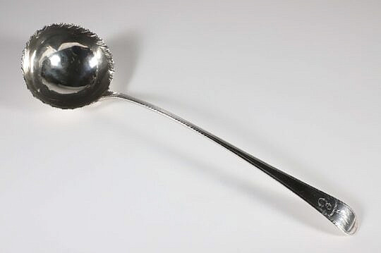 George III Sterling Silver Soup Ladle, Mark of Thomas & William Chawner, London, 1771