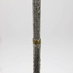 Elaborately Engraved Silver Sheathed Shaft Walking Stick, 19th Century