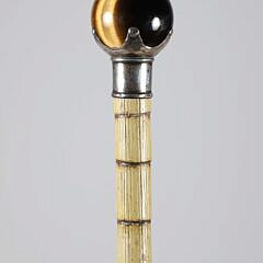 Tiger’s Eye Ball Grip Walking Stick, 19th Century