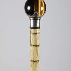 Tiger’s Eye Ball Grip Walking Stick, 19th Century