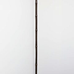 English Green Quartz Ball Walking Stick, 19th Century
