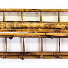 Antique Bamboo Hanging Hat Shelf Coat Rack
