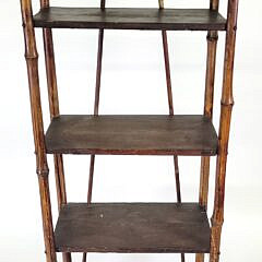 Antique Aesthetic Movement Bamboo and Pine Etagere Bookshelf