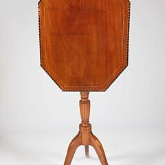 American Federal Mahogany Tilt Top Candle Stand, 19th Century