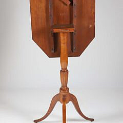 American Federal Mahogany Tilt Top Candle Stand, 19th Century
