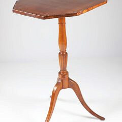 American Federal Mahogany Tilt Top Candle Stand, 19th Century