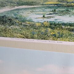 Two Framed Vintage H. Marshall Gardiner Oversize Nantucket Postcards