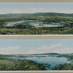 Two Framed Vintage H. Marshall Gardiner Oversize Nantucket Postcards