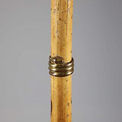 Asian Figural Carved Grip Walking Stick, 19th Century