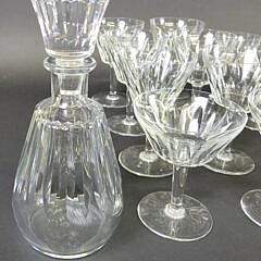 Vintage Baccarat Cut Crystal Wine Glasses and Decanter