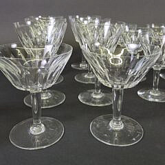 Vintage Baccarat Cut Crystal Wine Glasses and Decanter