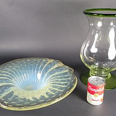 Two Pieces of Mid Century Modern Murano Art Glass