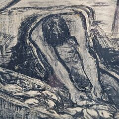 Marguerite Bennett Kassler (American 1893-1956) Mixed Media “Hauling The Catch”