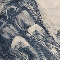 Marguerite Bennett Kassler (American 1893-1956) Mixed Media “Hauling The Catch”