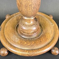 Antique American Turned Oak Plant Stand Pedestal
