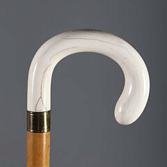 C-Grip Cane On Malacca Shaft, 19th Century