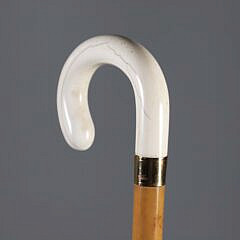 C-Grip Cane On Malacca Shaft, 19th Century