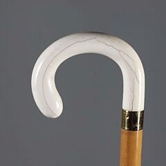 C-Grip Cane On Malacca Shaft, 19th Century