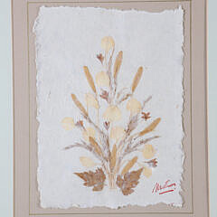 Pair of Framed Botanicals Pressed on Paper