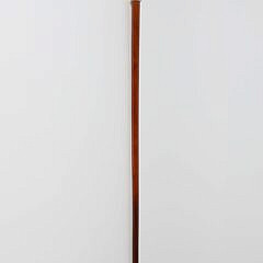 Carved Bone L-Grip Cane with Serpent, 19th Century