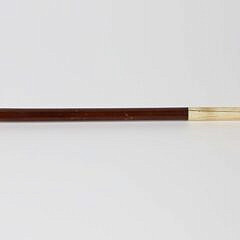 Carved Bone L-Grip Cane with Serpent, 19th Century
