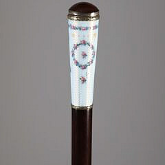 Enamel and Agate Walking Stick, 19th Century