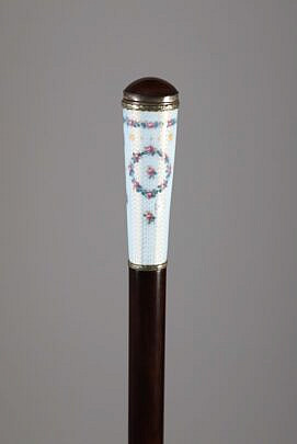 Enamel and Agate Walking Stick, 19th Century