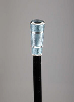 Enamel Grip Walking Stick, 19th Century