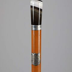 Agate and Silver Walking Stick, 19th Century