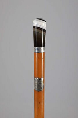 Agate and Silver Walking Stick, 19th Century