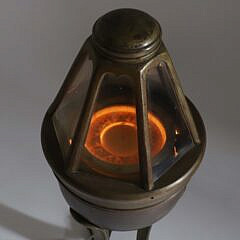 Antique Brass Ship’s Binnacle Electrified as a Lamp