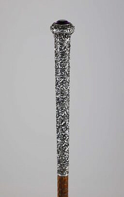 Silver and Amethyst Walking Stick, 19th Century