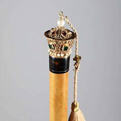 Jeweled Gilt Crown Walking Stick, 19th Century