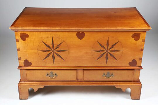 Eldred Wheeler Inlaid Two-Drawer Blanket Chest